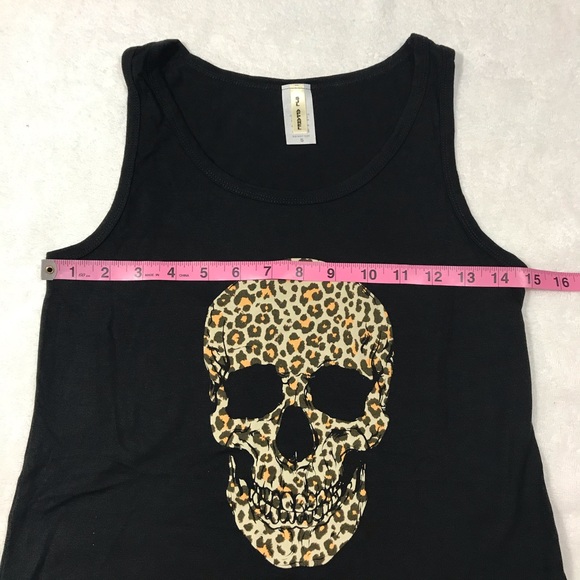 Leopard Print Sugar Skull Tank Top - Picture 8 of 12